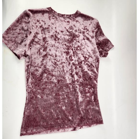 Free People Intimately Velvet Baby Tee Womens XS Pink Crew Neck Short Sleeve Top - Picture 4 of 10